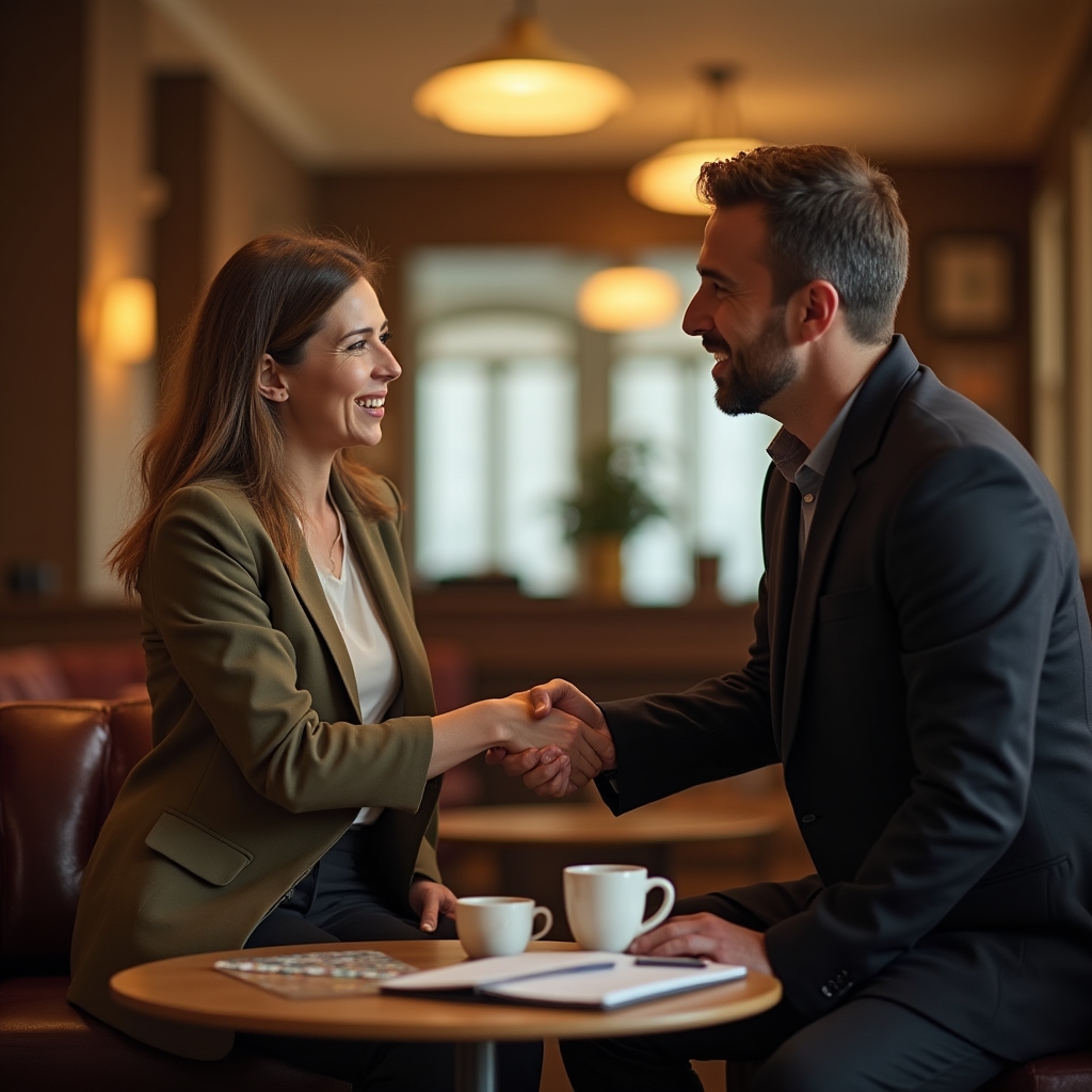 Partnerschaftliches Gespräch zwischen Beratern